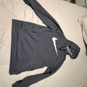 Nike Dark Gray Hoodie with White Swoosh